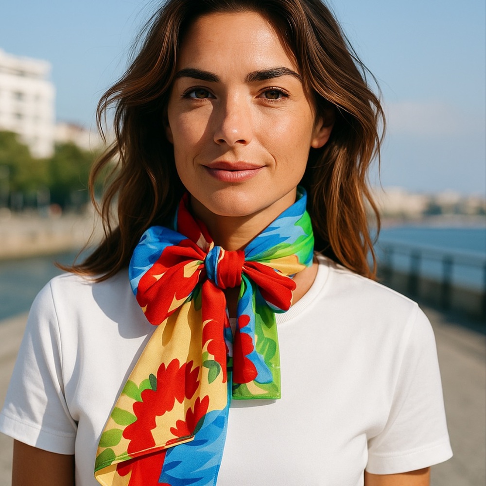 Tie dyed scarf!! Awesome design!! New